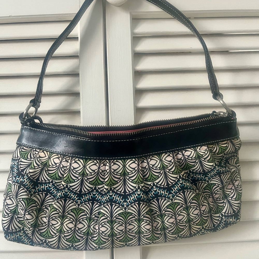 Stylish Black and Green Patterned Women's Bag